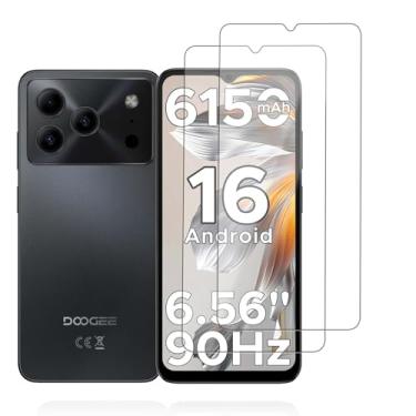 Imagem de KONXISA Pacote com 2 protetores de tela para DOOGEE Note 56 / Note 56 Plus, protetor de tela de celular de vidro temperado, 9 de dureza HD, transparente, antiarranhões, sem bolhas