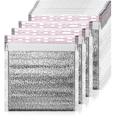 Imagem de 100 unidades de Sachês Alimentos Descártáveis com Selagem Automática Forros Caixa Isolados Metalizados Sacolas Envio Isoladas Envelopes Amortecimento para Manter os Frescos e Quentes Leve Plegável