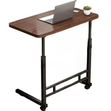 Imagem de Mesa Notebook com Rodinhas Altura Ajustável ideal para Home Office prática multifuncional, perfeita para computador e escritaninha(Marrom com preto)