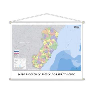 Imagem de Banner Mapa Escolar Do Estado Do Espírito Santo 100X80Cm - Plimshop
