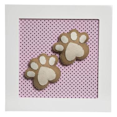 Imagem de Quadro Decorativo Patinhas De Ursa Quarto Bebê Infantil - Potinho de m