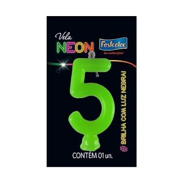 Imagem de Vela de Aniversário Neon Verde