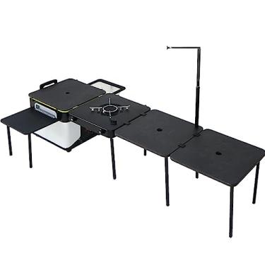 Imagem de JYXYXSCP Cozinha móvel ao ar livre, fogão de mesa dobrável portátil para acampamento, passeio autônomo, equipamento de carro