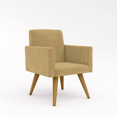 Imagem de Poltrona Escritório Recepção Pés Palito Cor capuccino