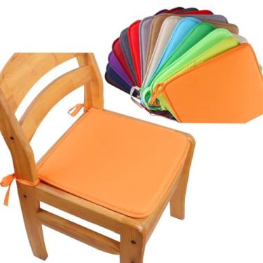 Imagem de Almofadas de assento coloridas para cadeiras internas/externas com amarras- 40x40x1,8cm, capa de almofada para móveis, Almofadas de assento para jardim Cozinha, sala de jantar, sala de estar (26#)