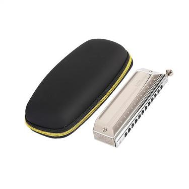 Imagem de Gaita cromática profissional 12 furos 48 tons para adultos estudantes (cor: Bb)