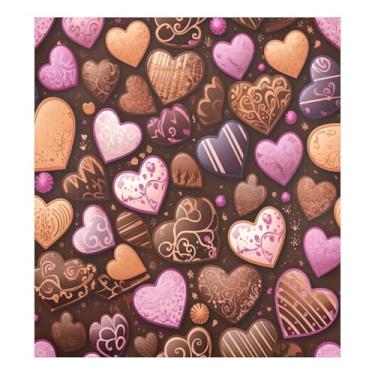 Imagem de Blueangle Capa de ímã de lava-louças de corações de chocolate, decoração de capa frontal de lava-louças, decalques de armário doméstico, adesivos de eletrodomésticos, adesivo magnético decorativo para