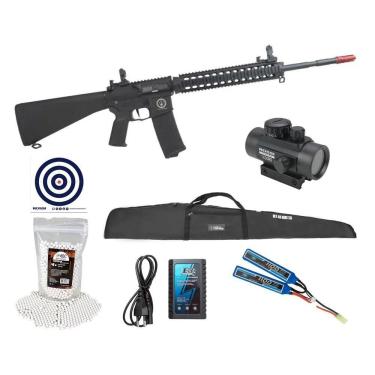 Imagem de Rifle Airsoft Ar15 10? Dmr Plus + Kit Pro