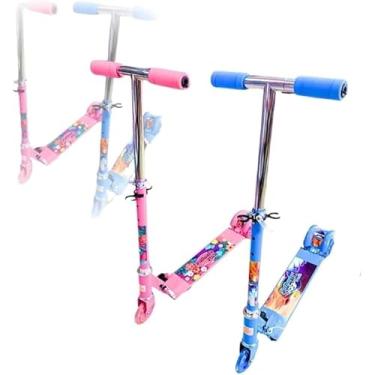 Imagem de Patinete Infantil Menino Menina 3 Rodas Presente Criança Rosa Dia das Crianças