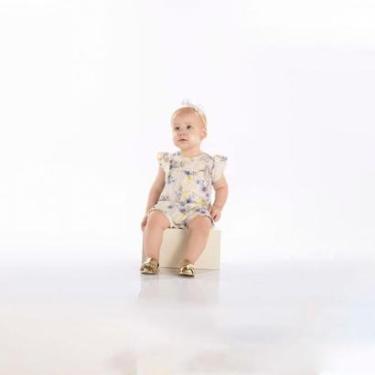 Imagem de Macacao Bebê Menina - Digital Off White- 52107-1263 Tamanho:GG;Cor:-Feminino