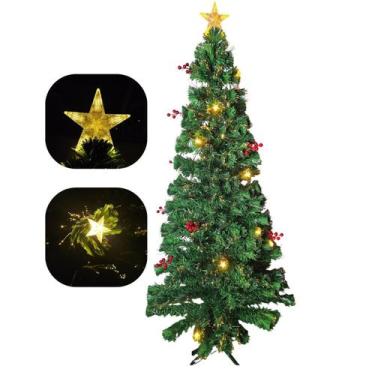 Imagem de Árvore de Nata Pinheira ,180M 1,20M 1,50Ml Com Led Fibra Ótica Led Col