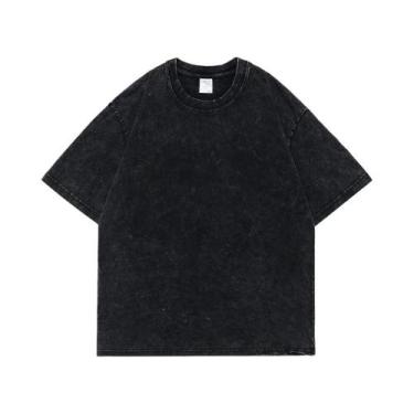 Imagem de Camiseta Unissex Retro Punk De Algodão 230g Com Ombros Caídos E Manga 