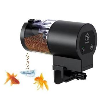 Imagem de Alimentador Automático para Peixes Inteligente 100ml Timer 12 e 24h Aq