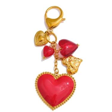Imagem de Charm de Llaveros Mchic Corazón para Bolso para Mujer en Dorado