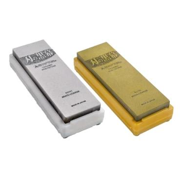 Imagem de SHAPTON Ha No Kuromaku Conjunto de pedras de amolar de cerâmica japonesa com dois brancos (grosso nº 120) e musgo (grosso nº 220)