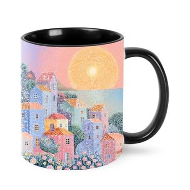 Imagem de Jumou Caneca de café da casa, 325 ml, copo de cerâmica engraçado para mulheres, homens, novidade, presentes de aniversário, Natal, micro-ondas, escritório, casa