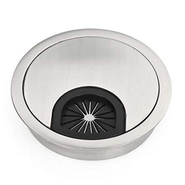 Imagem de Grommet de Mesa 60mm Organizador Fios Liga Zinco Capa Buraco Cabo Escritório
