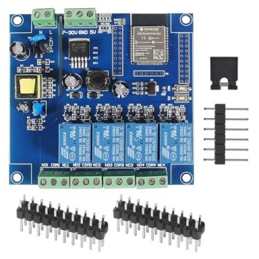 Imagem de Fonte de alimentação AC/DC ESP32, placa de desenvolvimento programável, WiFi sem fio, canal de 4 vias, módulo de relé ESP32-WROOM-32E para Arduino AC 90-250V / DC 7-30V