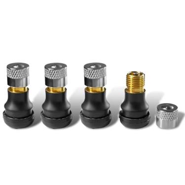 Imagem de Felixstory 4 peças de válvula de pneu sem câmara de válvula de vácuo para Xiaomi Scooter M365 Pro/Ninebot Max G30 Scooter elétrica, válvula de gás de roda com tampa de alumínio