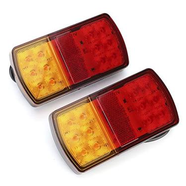 Imagem de 12V caminhão 12LED lâmpada de luz marcadora lateral de cor dupla alto brilho para caminhão de reboque