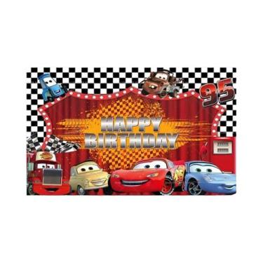 Imagem de Fundo Para Festa De Aniversário Infantil Disney Cars McQueen Decoração