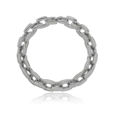 Imagem de Pulseira infantil aço inox patuá proteção Figa antialérgica não machuca não risca não escurece (Aço inox) (Aço inox)
