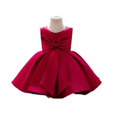 Imagem de Vestido De Festa Para Menina Bebê Com Grande Laço, Vestido De Princesa