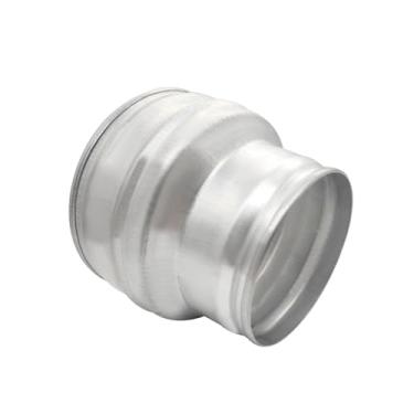 Imagem de ANPTGHT Redutor de duto de 12,7 cm a 10 cm, aço galvanizado, acoplador de tubo de duto de ar, aumentador, adaptador de duto de ar, tubo de metal redondo para sistemas de ventilação de cozinha de