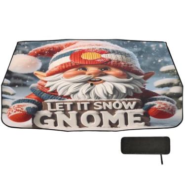 Imagem de Toldo de sol dobrável de inverno para para-brisa de carro guarda-chuva de cobertura completa para carro 147.3 cm x 75.4 cm persianas de janela de carro SUV