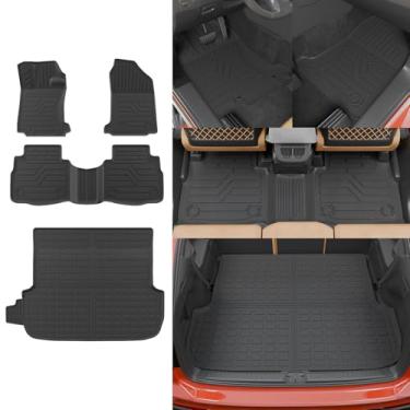 Imagem de Tapetes de chão compatíveis com 2020-2024 2025 Subaru Outback Tapete de carga Forro de porta-malas TPE Protetor de capa de assento traseiro para todos os climas 2023 Acessórios Outback (tapetes de