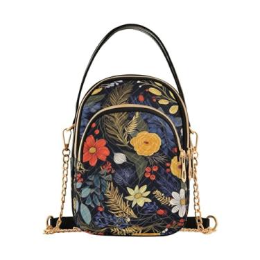 Imagem de Bolsa tiracolo feminina feita à mão com arte natalina, bolsa tiracolo moderna, bolsa tiracolo pequena para mulheres, Arte de Natal feita à mão - 3, One Size