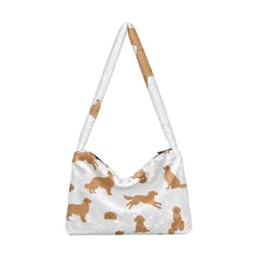 Imagem de Bolsas de ombro de galinha, sacola, bolsa de ombro feminina, Golden Retriever Dogs, One Size