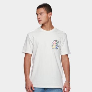 Imagem de Camiseta Tommy Jeans Crest Teex Masculina, Off white, M