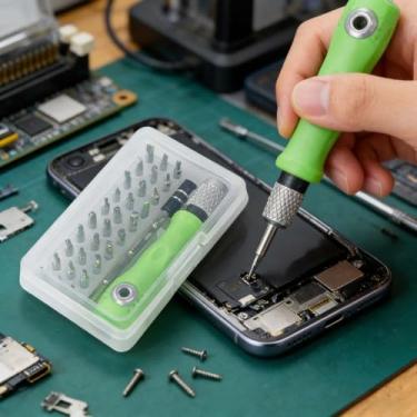 Imagem de Conjunto de chaves de fenda multifuncional 32 em 1 – Kit de ferramentas de reparo doméstico doméstico, ferramenta manual de precisão com brocas intercambiáveis para reparos, eletrônicos, projetos DIY