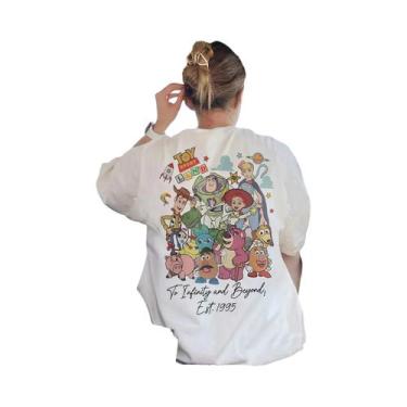 Imagem de Camiseta Casual De Manga Curta Com Estampa Dos Personagens Clássicos D