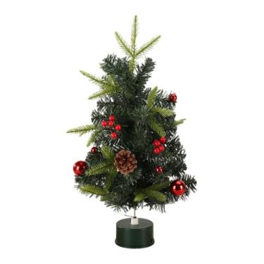 Imagem de Nishiyuenyi Árvore de Natal Artificial de Mesa com Luzes Integradas, Ideal para Decoração de Sala de Estar, Bar, Lareira E Festas, Style C, Tamanho real