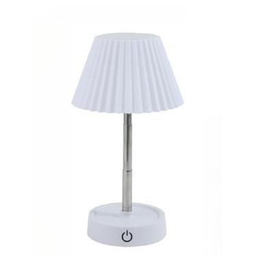 Imagem de Kit 4 Luminária de Mesa Abajur LED Recarregável Retrátil de Aço Luz Neutra Ajustável 3 Tons USB(4pç)
