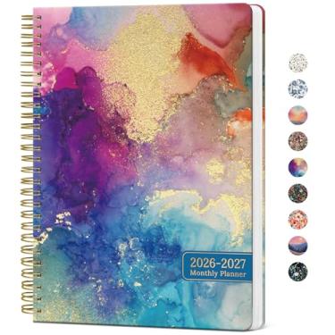 Imagem de Agenda mensal 2026-2027, calendário estético de 2 anos, 24 meses de janeiro de 2026 a dezembro de 2027, agenda mensal de 26 a 27, perfeita para escola, escritório, casa, 17,8 x 25,4 cm - Color Splash