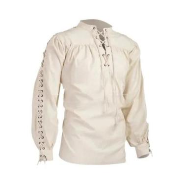 Imagem de Fantasia De Cavaleiro Medieval Verde Para Homens Adultos, Camisa Tunic