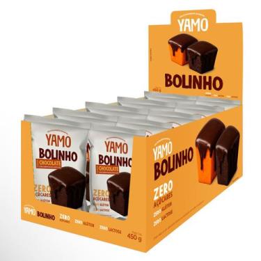 Imagem de Kit 10 snack bolinho de chocolate com cobertura de chocolate yamo zero