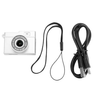Imagem de Acouto Hd 1080p Minúsculo Chaveiro Câmera Retro Micro Câmera de Vídeo Chaveiro Com Tela de 1.14 Polegada para Viagens Ao Ar Livre Escola Selfie (Prata)