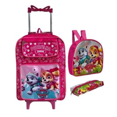 Imagem de Mochila Escolar Infantil Kit Com Lancheira Estojo Menino e Menina de C