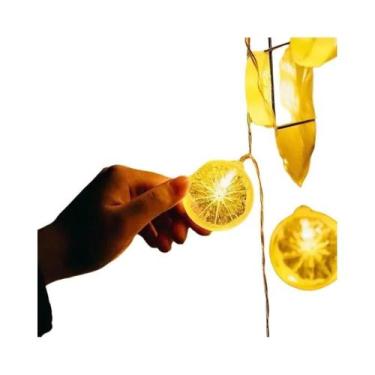 Imagem de Luzes De Cordão LED Em Forma De Fatias De Limão E Laranja Para Jardim,