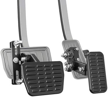 Imagem de OceanicEcho Extensores de pedal a gás e freio para motoristas curtos | Serve para carros, kart, brinquedos de passeio | Comprimento e ângulo ajustáveis para pedais de freio e acelerador de veículos