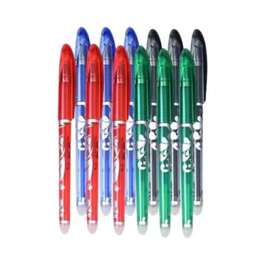Imagem de Canetas Gel Coloridas Apagáveis 12pcs Ponta Média 0.5mm Escrita Suave 