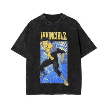 Imagem de Camiseta Masculina Retrô Invencível Com Estampa De Desenho Animado Lav