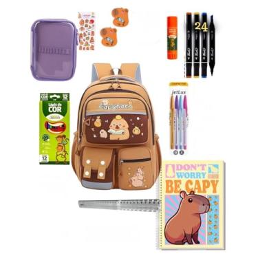 Imagem de Kit Material Escolar Capivara Completo Personalizado