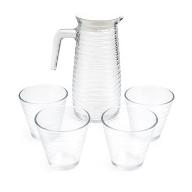 Imagem de Conjunto Jarra 800ml com 4 Copos 220ml Vista Home