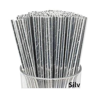 Imagem de Canudos De Papel Biodegradáveis Descartáveis 25pcs/saco Para Aniversár