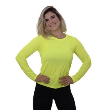 Imagem de Camiseta Manga UV50+ Longa Feminina Dry Fitness Segunda Pele - FR Moda